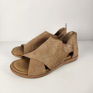 Sofft Evone Women's Leather Casual Sparkly Natural Ankle Sandals Size 6.5M